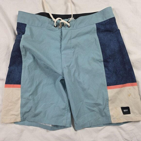 Vans Side Bar 18 Inch Mens Size 28 Board Shorts Blue Swimwear Outdoors Summer - Picture 1 of 12